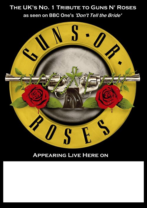 Guns or Roses bullet logo poster